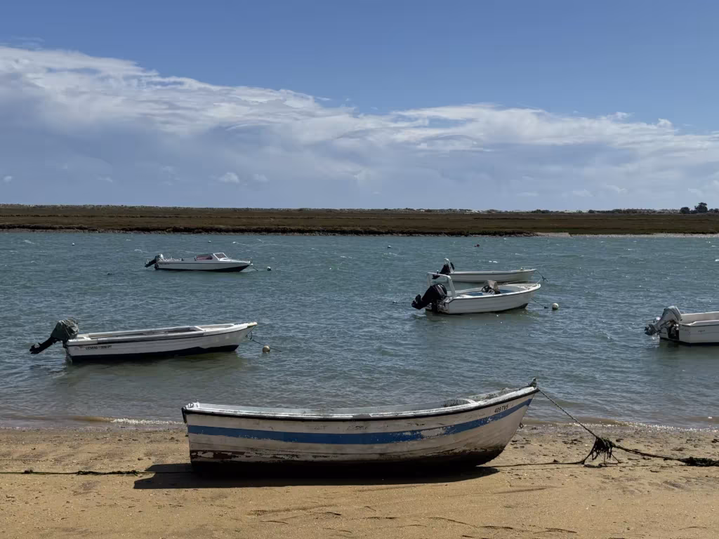 Boats in Santa Luzia, Portugal