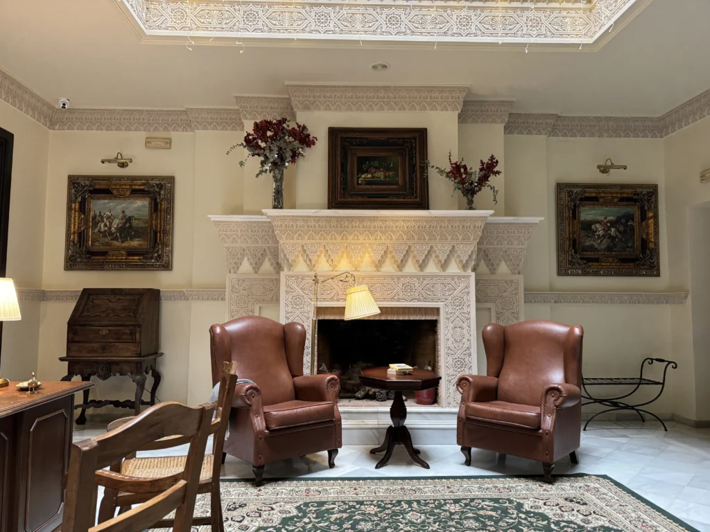 Lobby of Hotel Palacio de Hemingway in Ronda, Spain