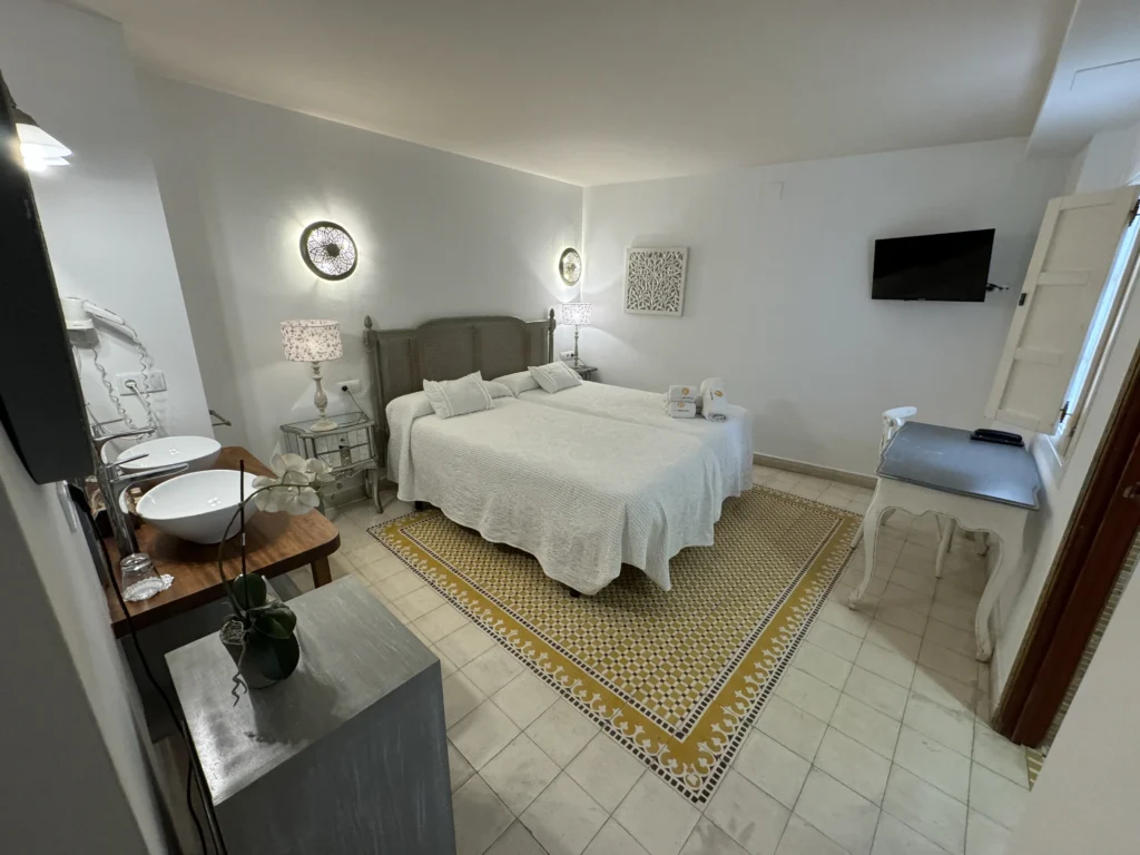 Hotel room at Hotel Argantonio in Cadiz, Spain
