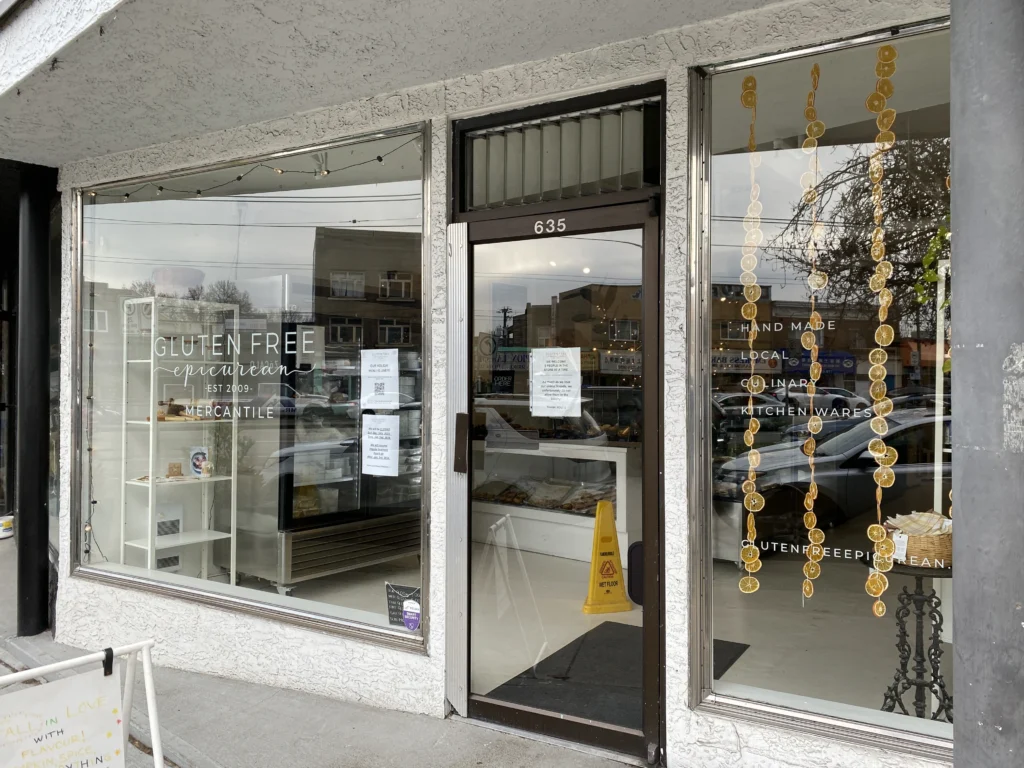 Gluten Free Epicurean storefront in Vancouver, BC