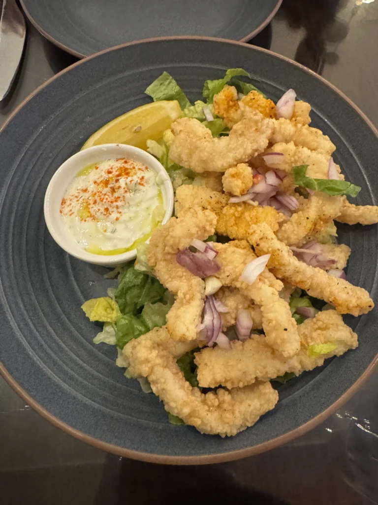 Gluten free Calamari at Ambrosia Grill in Salmon Arm, BC