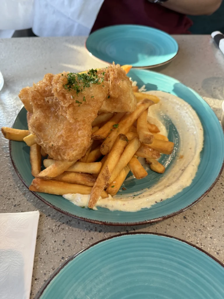 Gluten free fish and chips at Broken Anchor in Kelowna, BC