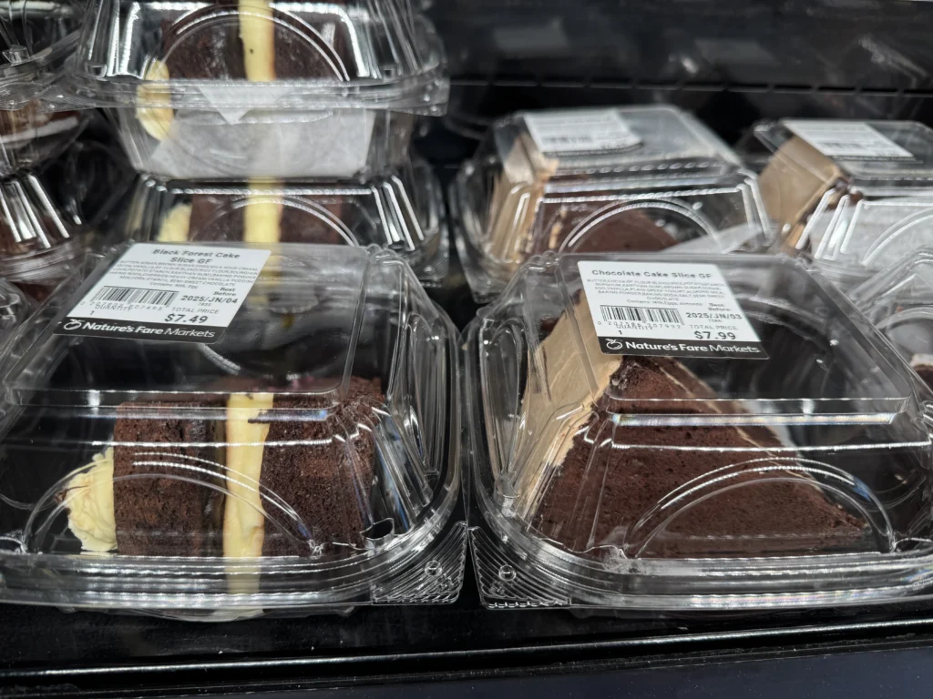 Gluten free cakes at Nature's Fare in Kamloops, BC