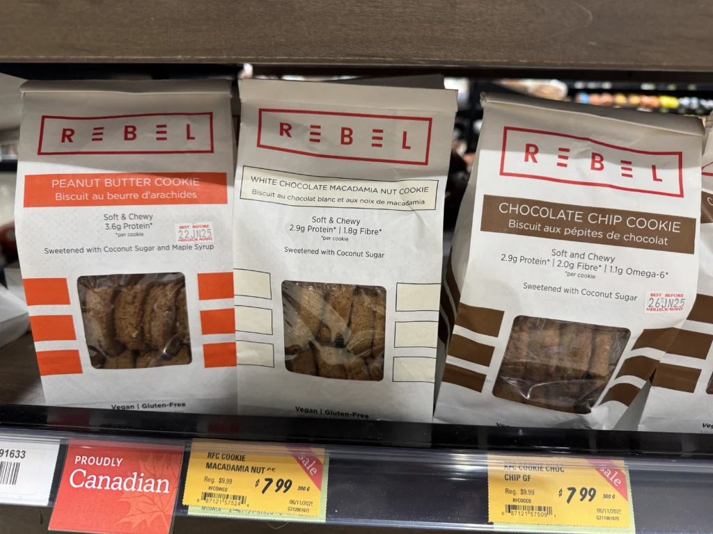 Canadian made gluten free cookies at Nature's Fare in Kamloops, BC