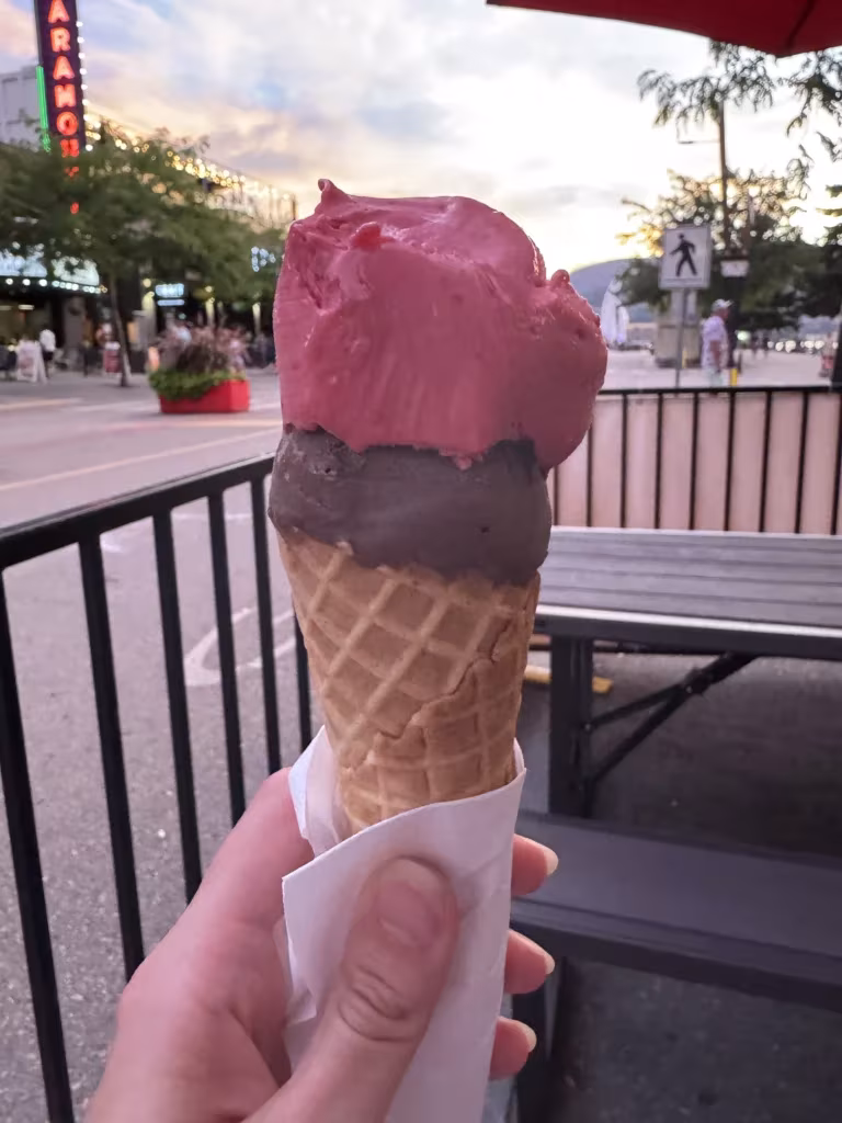 Gelato at Amore Mio in Kelowna, BC