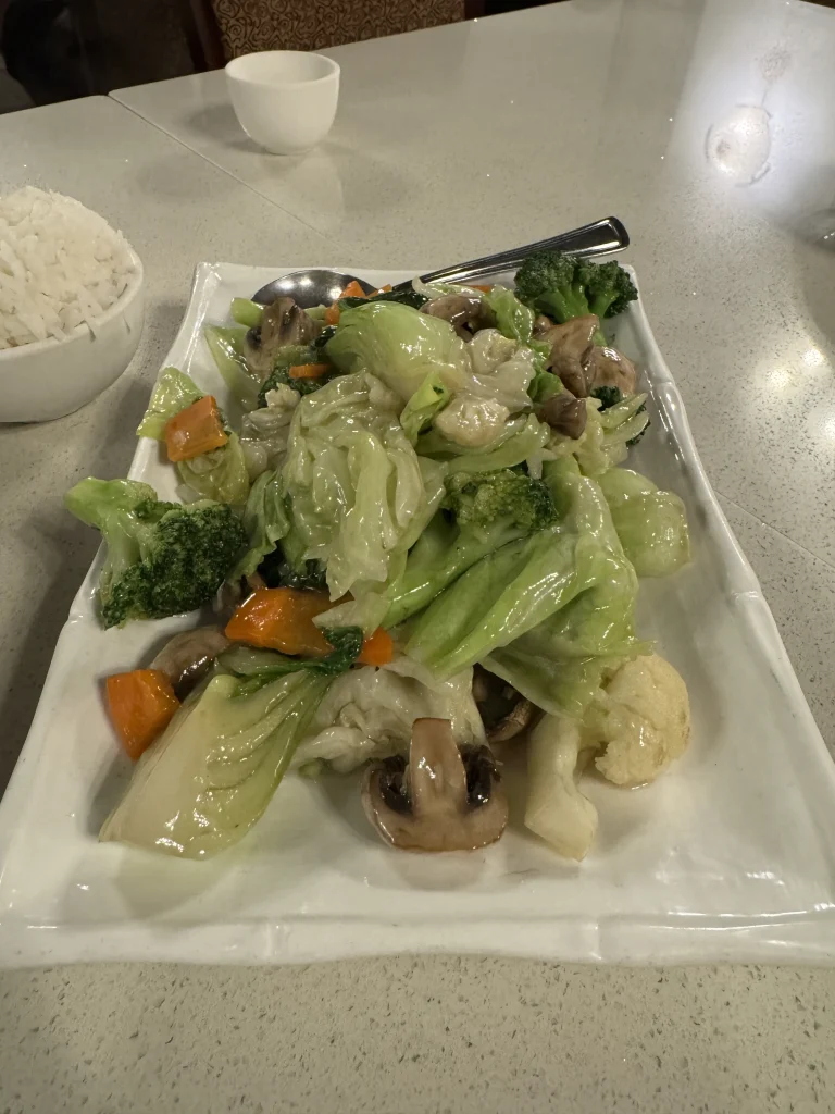 Mixed vegetables at Lin Chinese, Vancouver BC