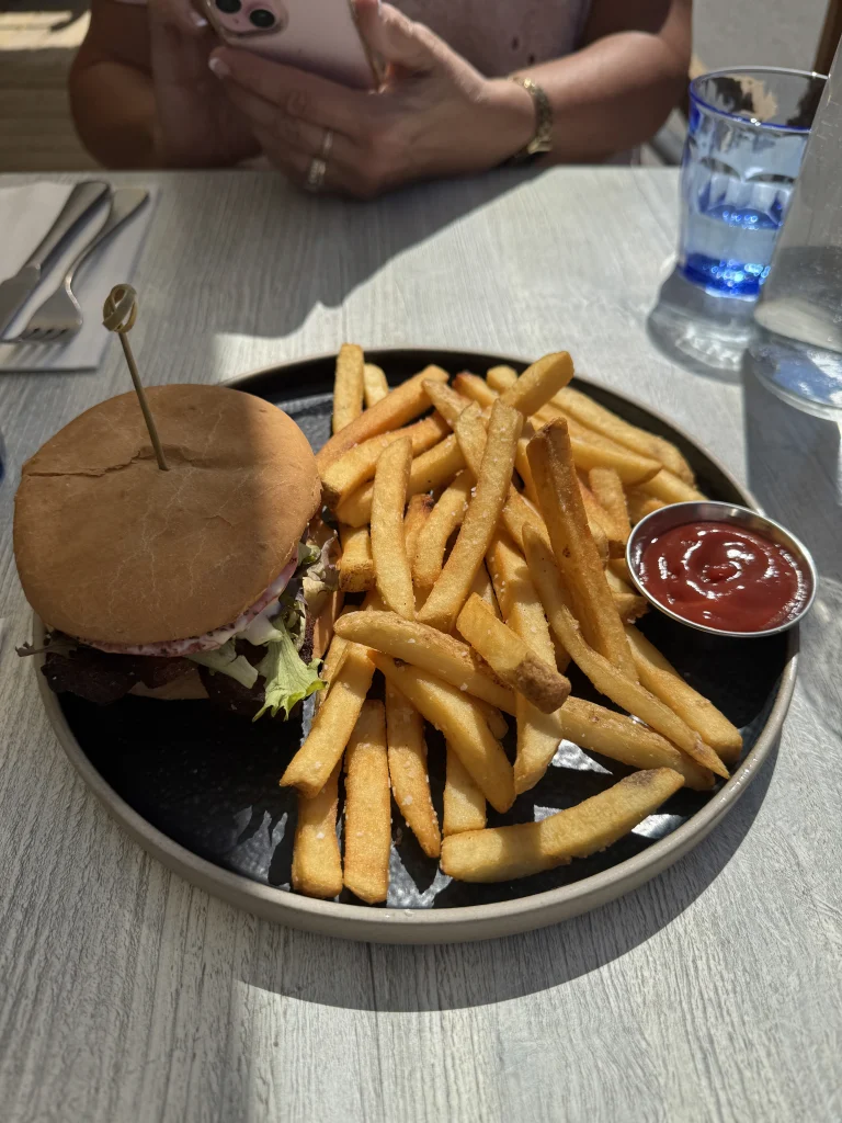 Gluten free burger & fries at Cahoots, Salmon Arm
